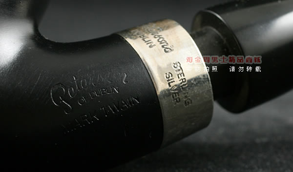 爱尔兰彼得森石楠木烟斗|马克吐温收藏黑漆斗-7