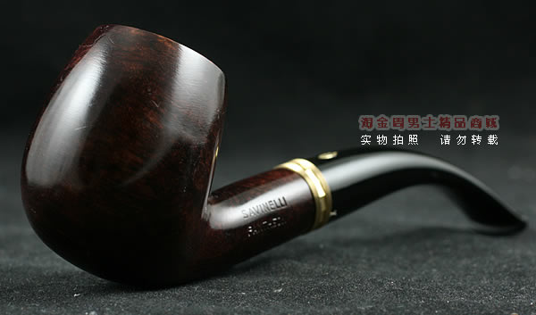 意大利沙芬SAVINELLI石楠木烟斗|6件套金圈光面602KS-1
