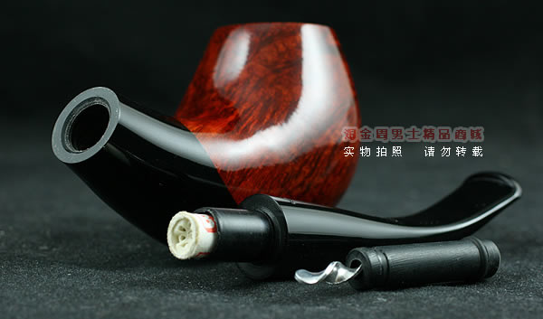 法国CHACOM石楠木烟斗|6件套蜗牛酒红斗-7