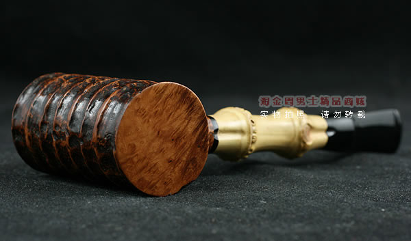 自由品牌石楠木手工烟斗|竹节锺子斗101-5