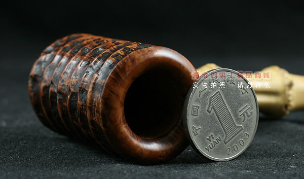 自由品牌石楠木手工烟斗|竹节锺子斗101-6