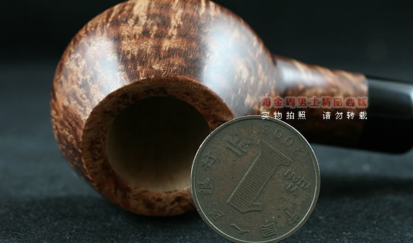 淘金周石楠木手工烟斗|火焰纹斗105-6