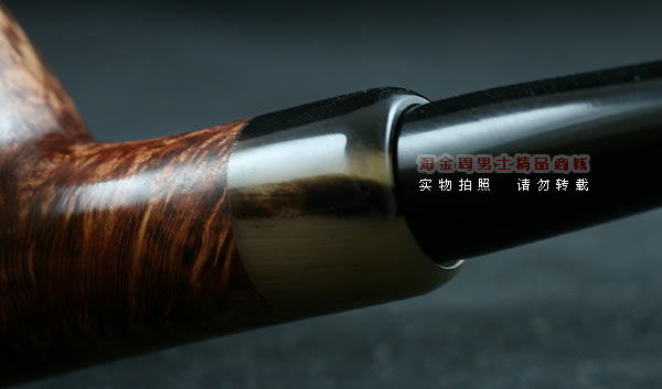 淘金周石楠木手工烟斗|火焰纹斗105-8