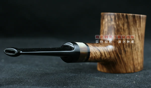 淘金周石楠木手工烟斗|直纹锤子斗106-3