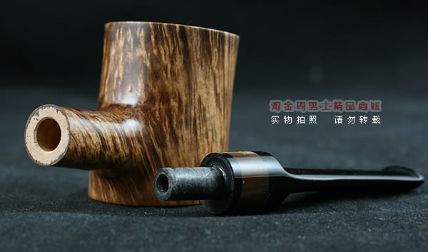 淘金周石楠木手工烟斗|直纹锤子斗106-7