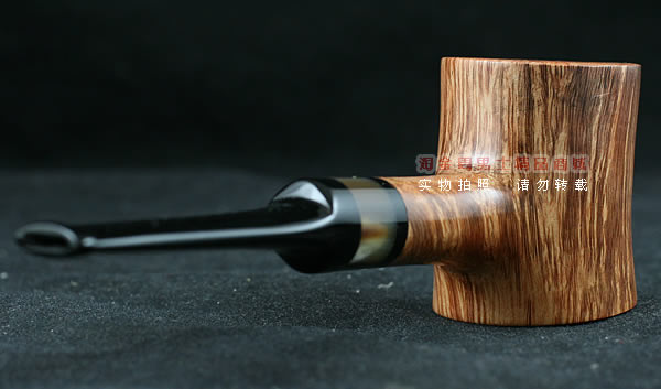 淘金周石楠木手工烟斗|直纹锤子斗107-3