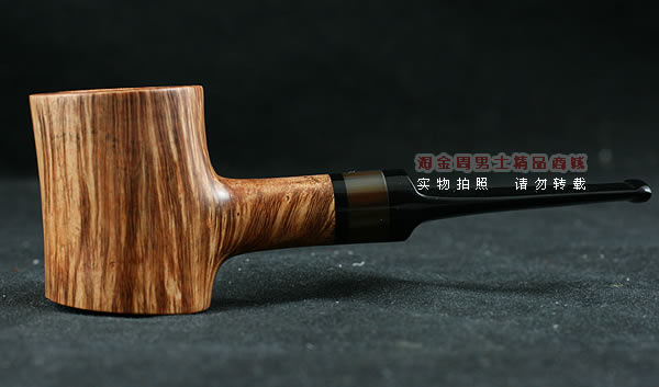 淘金周石楠木手工烟斗|直纹锤子斗107-4
