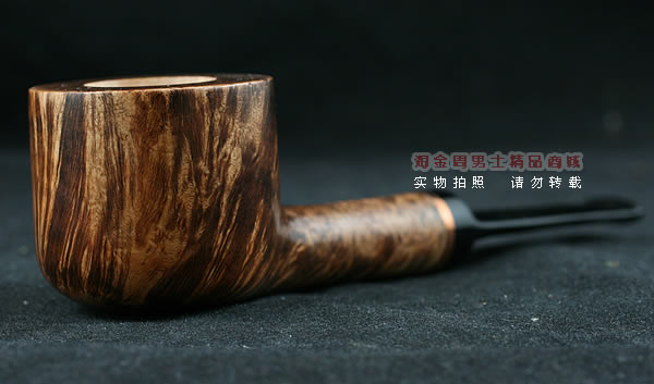 淘金周石楠木手工烟斗|火焰纹斗109-1