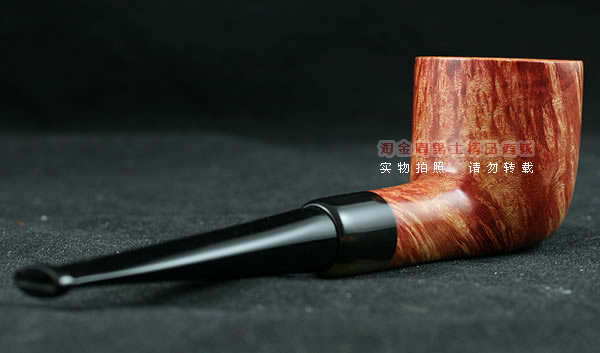 淘金周石楠木手工烟斗|火焰纹斗110-3