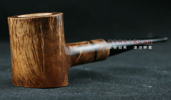 淘金周石楠木手工烟斗|火焰纹锤子斗111-1
