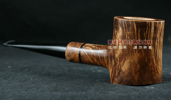 淘金周石楠木手工烟斗|火焰纹锤子斗111-2