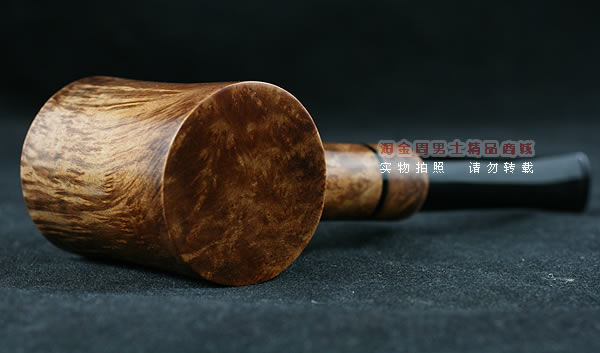 淘金周石楠木手工烟斗|火焰纹锤子斗111-5