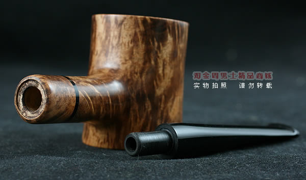 淘金周石楠木手工烟斗|火焰纹锤子斗111-7