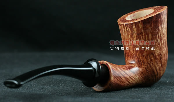淘金周石楠木手工烟斗|火焰纹斗112-3