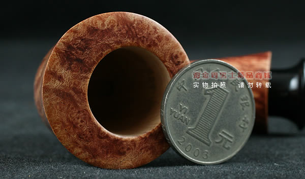 淘金周石楠木手工烟斗|火焰纹斗112-7