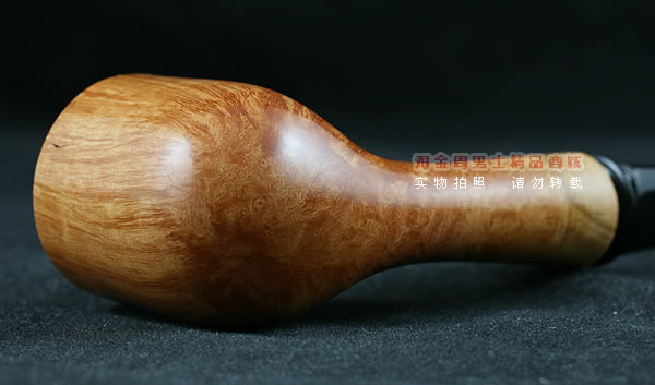 淘金周石楠木手工烟斗|火焰纹斗113-5