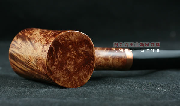 淘金周石楠木手工烟斗|火焰纹锤子斗114-5