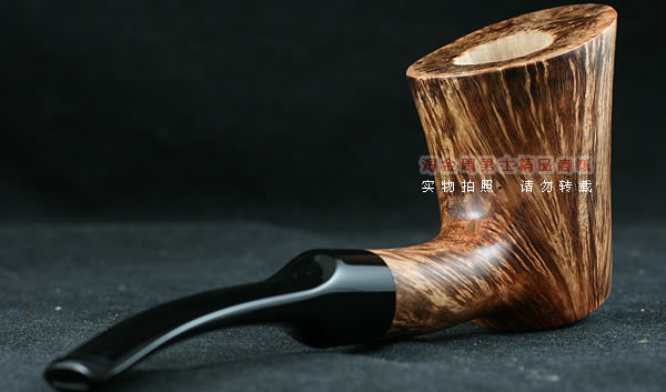 淘金周石楠木手工烟斗|火焰纹锤子斗115-3