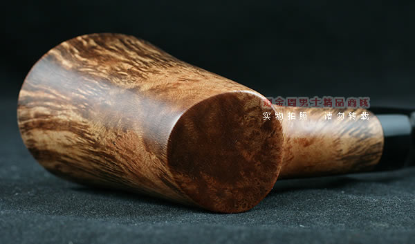 淘金周石楠木手工烟斗|火焰纹锤子斗115-6