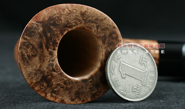 淘金周石楠木手工烟斗|火焰纹锤子斗115-7