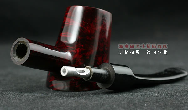 进口烟具 正品法国cc石楠木烟斗|五件套装锺子斗153酒红色-7