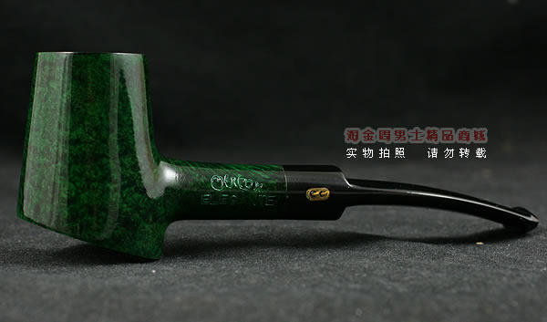 进口烟具 正品法国cc石楠木烟斗|五件套装锺子斗153绿色-4