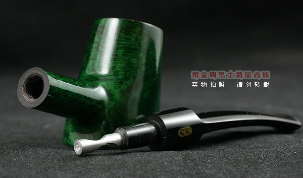 进口烟具 正品法国cc石楠木烟斗|五件套装锺子斗153绿色-7