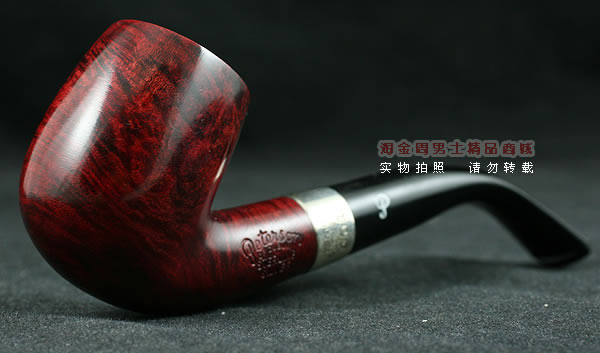 进口烟具 正品彼得森Peterson石楠木烟斗 五件套酒红银圈斗P65-1