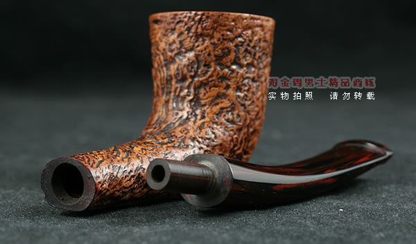 进口烟具 英国Dunhill登喜路石楠木手工烟斗套装 乡村喷砂3421-7