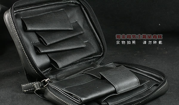 进口烟具 原装正品意大利lubinski真皮4斗烟斗皮包 I571-6