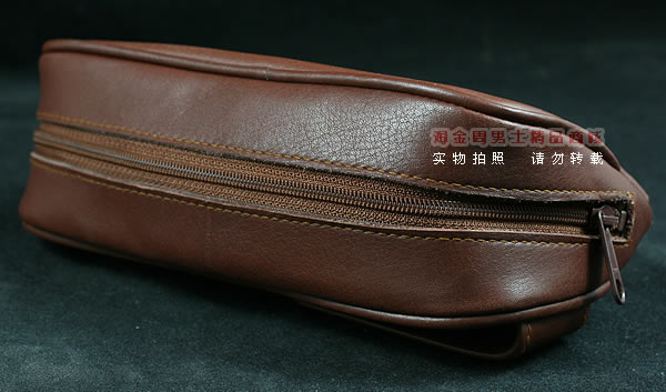 进口烟具 原装正品意大利lubinski真皮2斗烟斗皮包 I703咖啡色-2