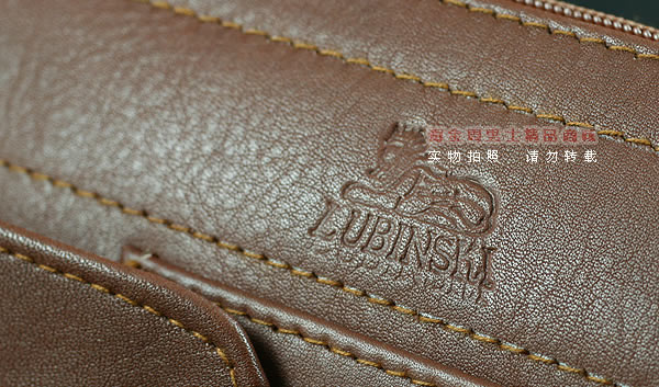 进口烟具 原装正品意大利lubinski真皮2斗烟斗皮包 I703咖啡色-6