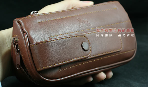 进口烟具 原装正品意大利lubinski真皮2斗烟斗皮包 I703咖啡色-7