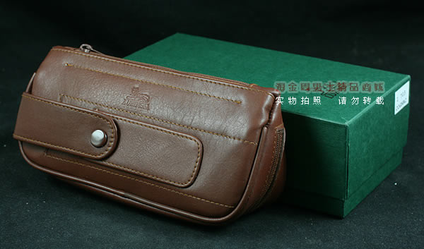 进口烟具 原装正品意大利lubinski真皮2斗烟斗皮包 I703咖啡色-8