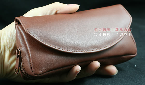 进口烟具 原装正品意大利lubinski真皮单斗烟斗皮包 I709棕色-8
