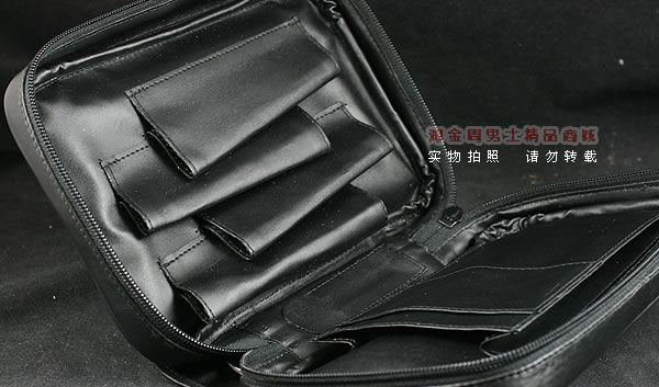 进口烟具 原装正品意大利lubinski真皮4斗烟斗皮包 I764黑色-6