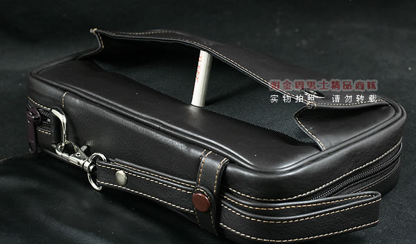 进口烟具 原装正品意大利lubinski真皮4斗烟斗皮包 I764棕色-4