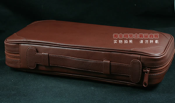 进口烟具 原装正品意大利lubinski真皮8斗烟斗皮包 I770棕色-2