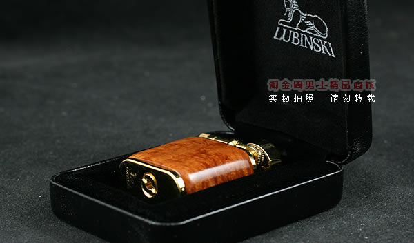 进口烟具 原装正品意大利Lubinski 石楠木烟斗打火机w860G-9