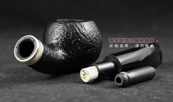 进口烟具 正品意大利brebbia芭比石楠木烟斗 六件套装银圈喷砂601-6