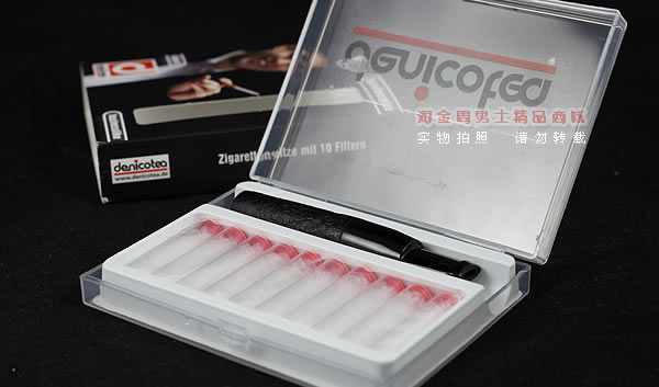 进口烟具 正品德国denicotea石楠木烟嘴 送9MM晶石滤芯10支20249-6