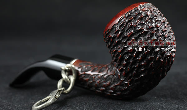 原装进口 正品德国华云VAUEN石楠木银圈烟斗 特惠6件套装刻花弯斗-2