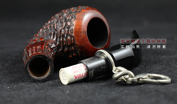 原装进口 正品德国华云VAUEN石楠木银圈烟斗 特惠6件套装刻花弯斗-6