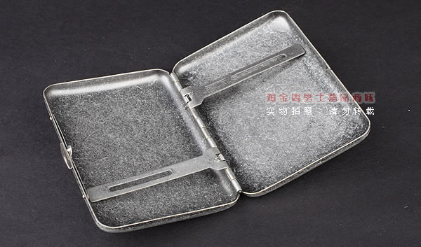 正品 双枪 16支装 纯铜烟盒 铬印-2