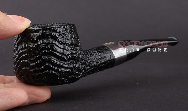 原装进口 爱尔兰彼得森peterson石楠木烟斗 12年纪念斗-黑砂粗面-10