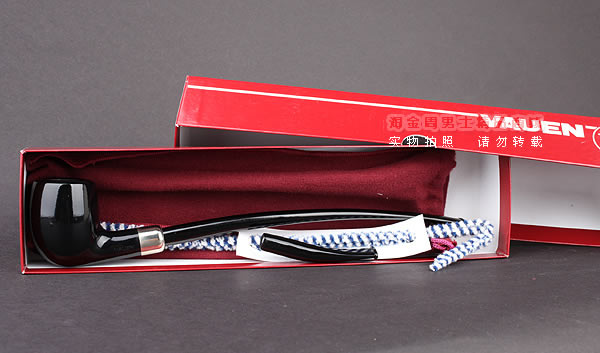 原装进口 德国华云VAUEN石楠木烟斗 churchwarden 3668 双嘴-11