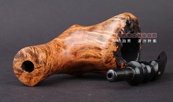 丹麦Erik Nording石楠木手工烟斗 FREEHAND DARK GRAIN 浅棕01-7