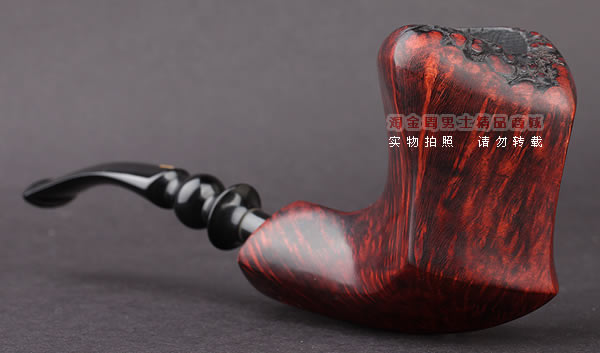 丹麦Erik Nording石楠木手工烟斗 FREEHAND ORANGE SMOOTH 酒红01-2