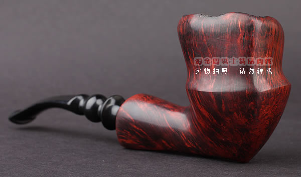 丹麦Erik Nording石楠木手工烟斗 FREEHAND ORANGE SMOOTH 酒红03-2