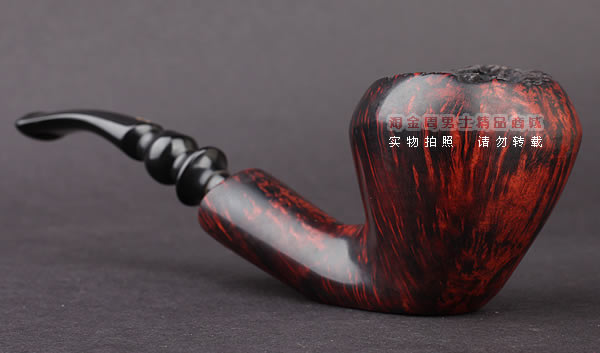 丹麦Erik Nording石楠木手工烟斗 FREEHAND ORANGE SMOOTH 酒红04-2